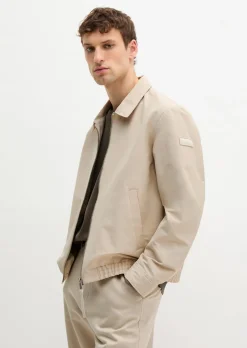 Zipper-Jacke regular aus wasserabweisendem Bio-Baumwoll-Canvas