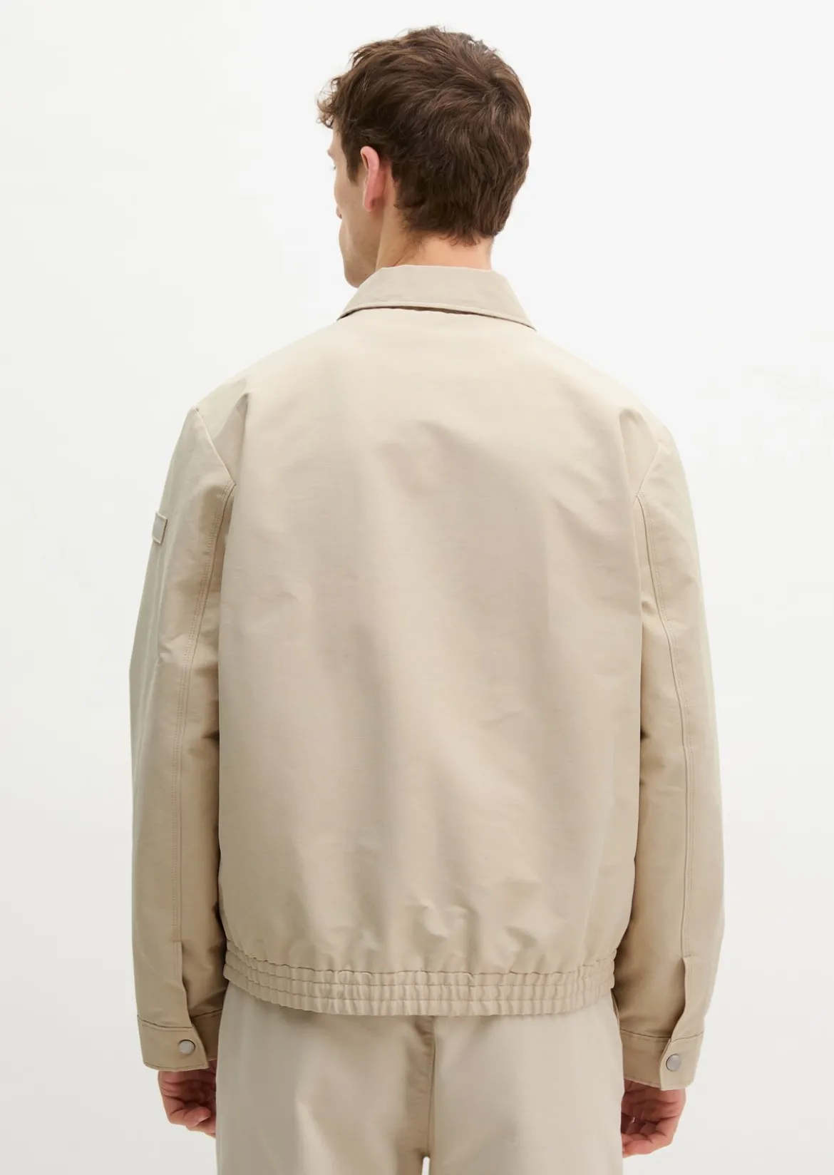 Zipper-Jacke regular aus wasserabweisendem Bio-Baumwoll-Canvas
