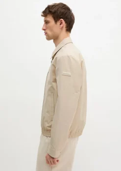 Zipper-Jacke regular aus wasserabweisendem Bio-Baumwoll-Canvas