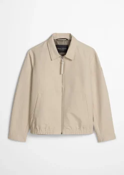 Zipper-Jacke regular aus wasserabweisendem Bio-Baumwoll-Canvas