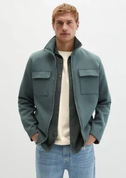Zipper-Sweatjacke in hochwertigem Scuba-Interlock-Sweat