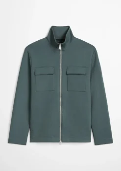 Zipper-Sweatjacke in hochwertigem Scuba-Interlock-Sweat