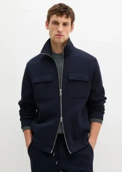 Zipper-Sweatjacke in hochwertigem Scuba-Interlock-Sweat